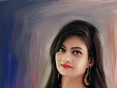 traced portrait digital illustration by dihan