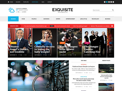 Exquisite - Ultimate Newspaper Theme clean layout modern news newspaper responsive theme ux web design
