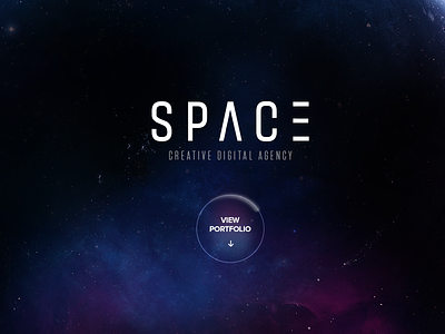 Space Agency agency dark design full screen globe icon one page portfolio space web