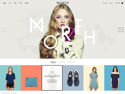 North clean ecommerce fashion fullscreen layout shop theme ux web wordpress