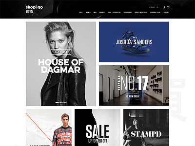 Shopi Go clean fashion modern shop web design