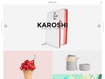 Notio agency clean creative grid modern portfolio psd theme wordpress