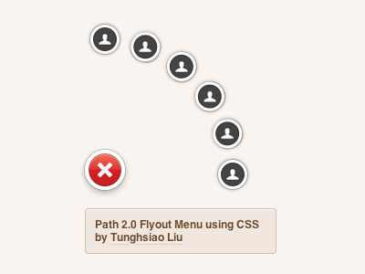 Path 2.0 Flyout Menu using CSS