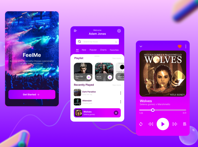 Music App Design by Khizar jamil on Dribbble