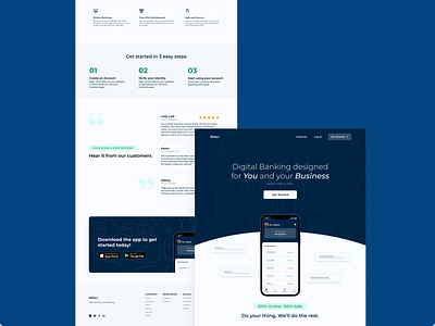 Spale Banking Website design product design ui ux