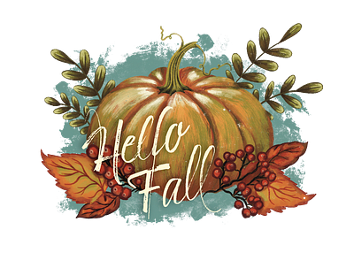 Fall Pumpkin Design design graphic design illustration typography