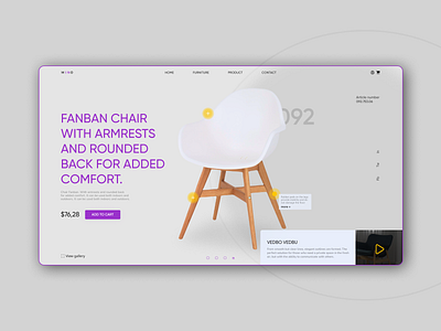 Concept "FANBAN CHAIR" app concept fanban chair design figma ui uiux ux webdesign