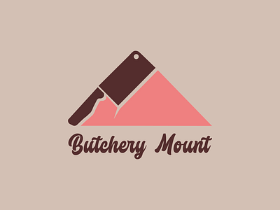 Butchery Mount Logo Design branding design graphic design illustration logo typography vector