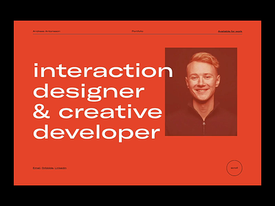 Portfolio — 001. Index. brightness clean intro minimal page portfolio portrait reveal transition typography ui website