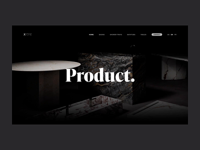 XTONE — 001 animation furniture layout page parallax scrolling stones typography ui website