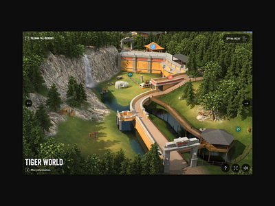 Interactive Wildlife Park 3d animals animation interactive map page park transition ui website wildlife zoo