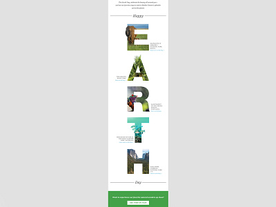 Earth Day Email editorial editorial email email email design nature