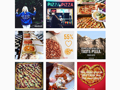 Slice Instagram Feed - post design + image curation feed graphics instagram look and feel pizza