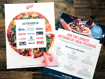 Flyer for tradeshow pizza print print design promotional