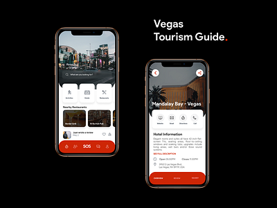 Vegas Tourism Guide hotel app interace mobile app ui ux ui ux design vegas
