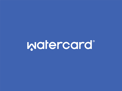 Watercard® blue brand identity charity credit card customtype customtypography financial logo design plastic responsibility symbol type water watercard watercardchallenge