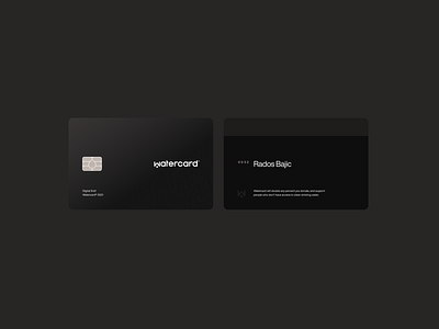 Watercard® — Credit Card branding branding and identity chip credit card earth enviroment material money plastic premium user recycling sustainable transaction