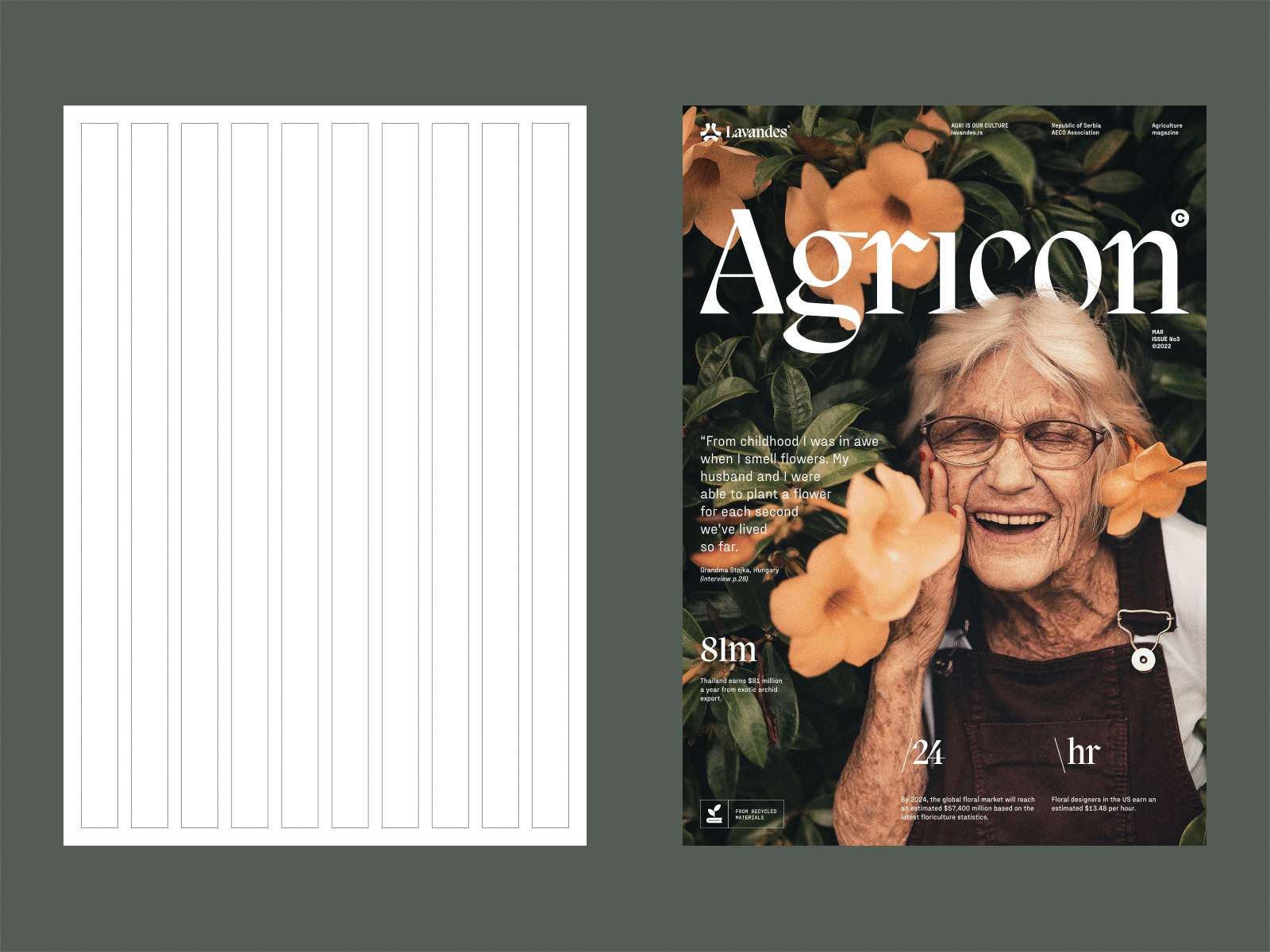 Lavandes® | Agricon© Magazine agriculture brand identity branding change climate eco farm farming harvest human lands logo design magazine plants sustainable