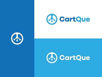 CartQue blue branding healthcare logo medical medicine minimal soft