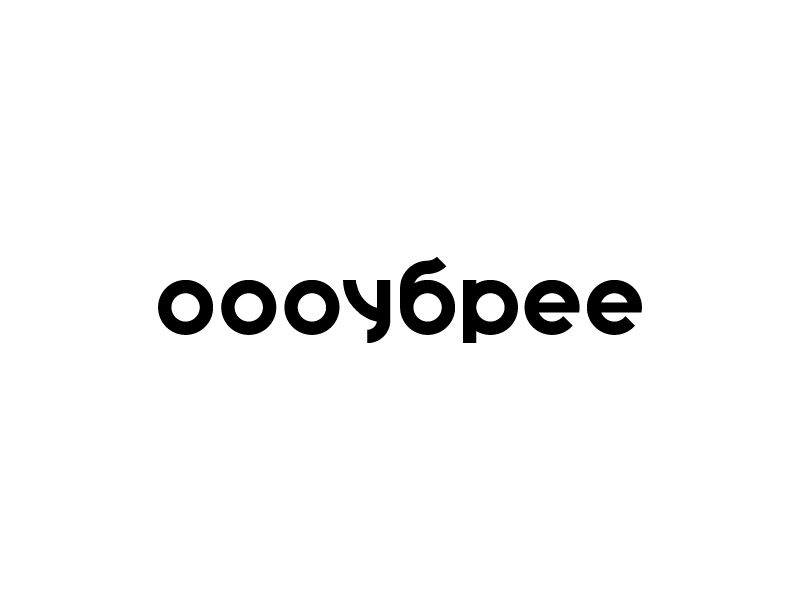 oooubree WIP black branding custom font logo photography type typography