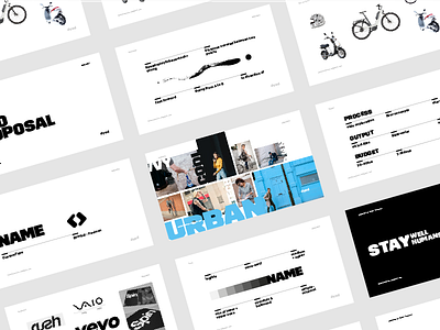 Logo Proposal Pitch bicycle bike black bold branding design design slides logo pitch deck presentation proposal slides