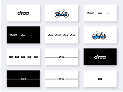 Dyad bicycle bike bold branding custom drive hipster moped strong type typography