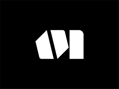 M black blackandwhite bold branding company design logo monogram name strong symbol