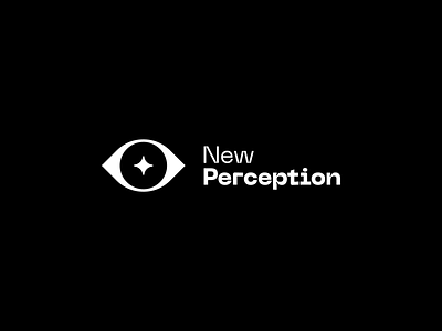 New Perception black black and white branding eye logo minimal perception simple spiritual star wisdom