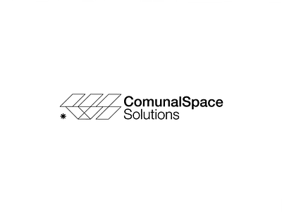 Comunal Space Solutions architecture black bold brandidentity corporate identity logo logodesign monochrome realestate renovations snowflake space startup storage strong swiss