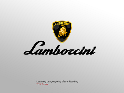 Lamborcini Logo car lamborcini lamborghini language learn learning media turkish visual