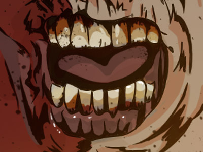 Zombie Mouth comic art illustration walker walking dead