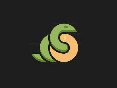 Snake Logomark - Please Rebound hand logo snake