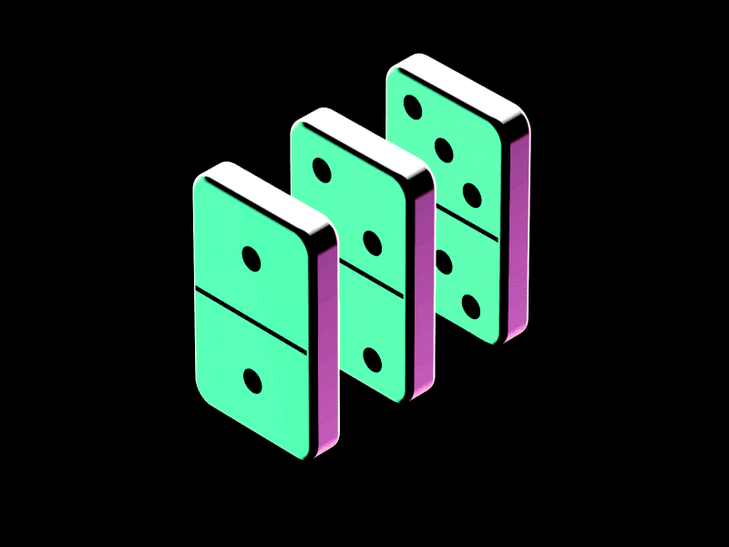 3, 2, 1 - Domino Animation [GIF]