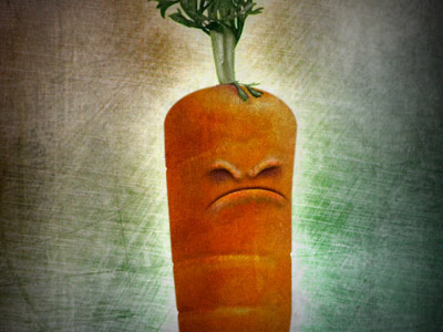 Bitter Carrot anger carrot character face illustration photoshop texture vegetable