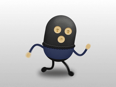 Burglar Run Cycle [GIF] after effects animation