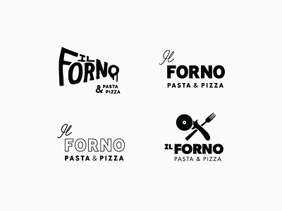 Il Forno Logos brand design branding branding design icon lettering logo logo design logomark restaurant restaurant logo typography vector