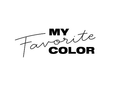 My Favorite Color Logo artist branding hip hop lettering logo logo design music musician rap type typography