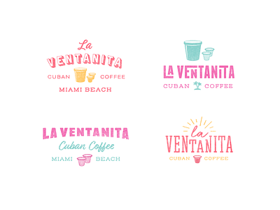 La Ventanita Logos artisan logo branding coffee coffee logo logo logo design miami restaurant tropical typography
