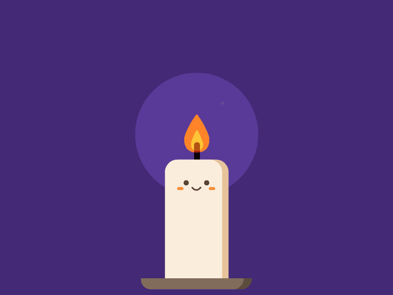 candle images with animation