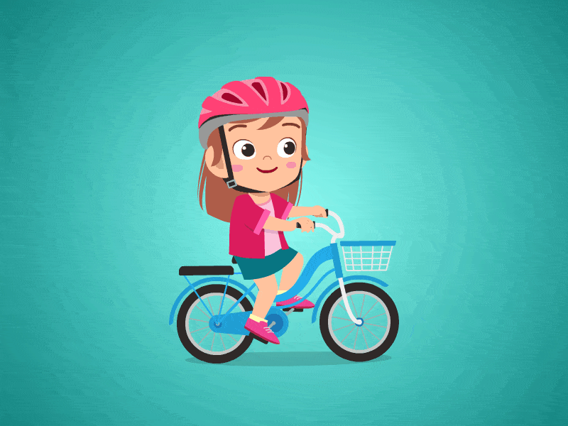 Bicycling girl animate cc animation bicycle bicycling character flash loop animation motion