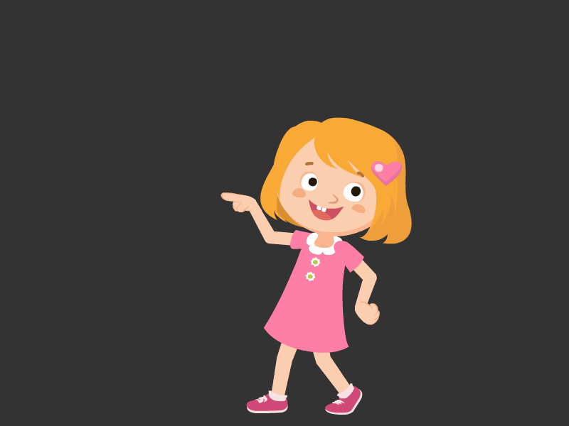 Lucy Walking 02 animate cc animation character flash frame by frame happy walking illustration loop animation motion walking cycle