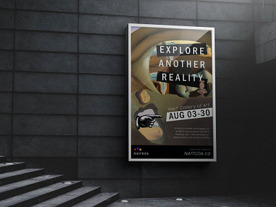 Explore Another Reality graphic design poster poster design school project student project student work surrealism surrealism poster