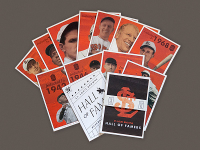 St. Louis Browns Historical Society Hall of Fame Baseball Cards baseball brown cards envelope letter print retro saint louis sports st louis typography vintage