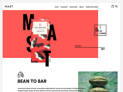 MAST BROTHERS website - Landing page ...1/3 abstract chocolate geometric landing mast modern typography ui ux visual website