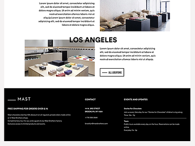 MAST BROTHERS website - Landing page ...3/3 abstract chocolate footer geometric landing mast modern typography ui ux visual website
