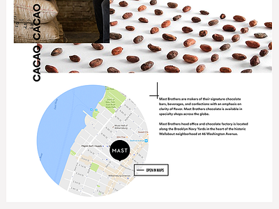 MAST BROTHERS website - About page...2/2 abstract chocolate geometric map mast modern page about typography ui ux visual website