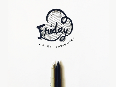 Friday: free-hand lettering handlettering handmade lettering marigold