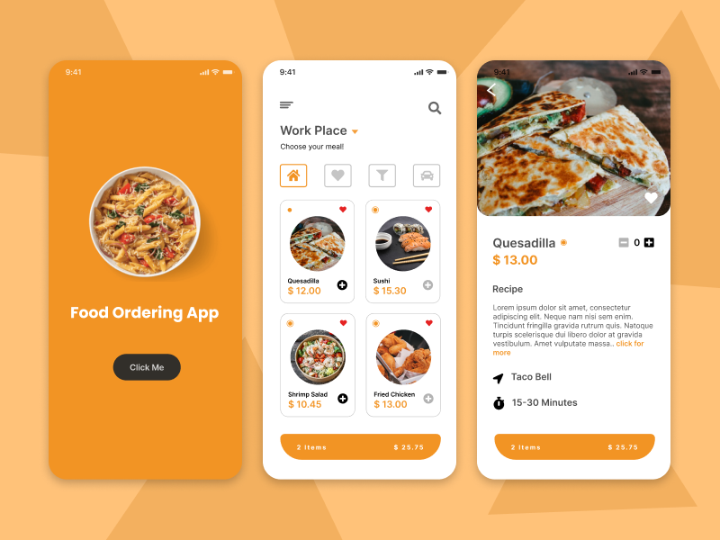 Food Ordering App - UI Design by Inaya Keisha on Dribbble