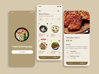 Food Ordering App - UI design ui ux