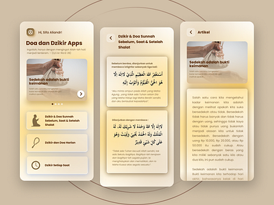 Dzikir app - Glassmorphism UI